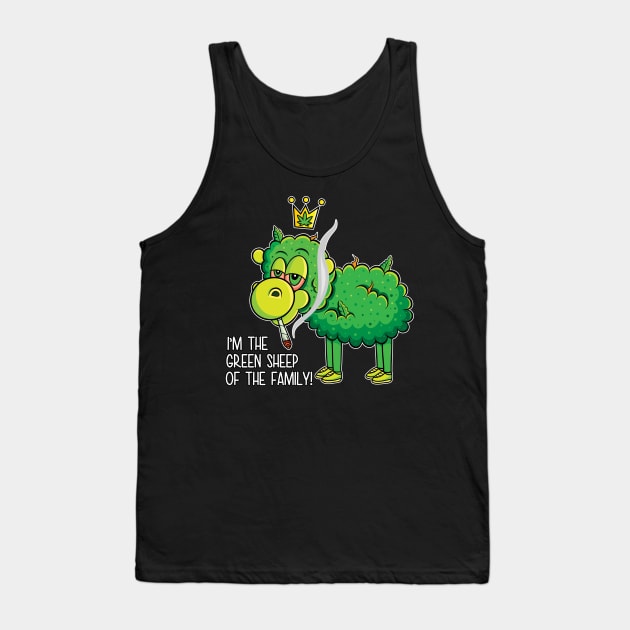 The Green Sheep Tank Top by MightyShroom